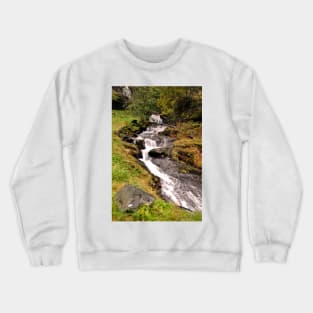 Waterfall Flamsdalen Valley Flam Norway Scandinavia Crewneck Sweatshirt